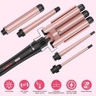 5-in-1 Interchangeable Curling Wand Set  Ceramic Tourmaline Curler For Women