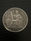 1 Piastre Silver Indochine Coins 1900 Vintage Rare_ldp Shop 