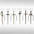 24 Pack Silver Sword Bookmarks Premium Alloy For Gifts And Crafts