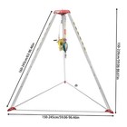 Safety Confined Space Tripod Adjustable 5 2-8ft Legs Rescue Tripod 2600lb Winch 