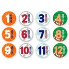 Brand New  Tiny Ideas First Year Monthly Milestone Sports Baby Belly Stickers