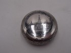 Rare Round Box In Solid Silver And Vermeil  Russian Origin  19th Century