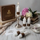 Short Candlesticks White Taper Candles - 5 Inch Dripless Candle Sticks Small    