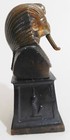 Pharaoh Bronze Figurine Antique Early 1900 s Or Late 1800 s 6 1 2  Total  Height