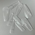  240pcs Coffin Nail Tips Long Ballerina Clear Full Cover False Medium Coffin