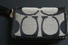 Coach Black Leather Contact Lens Case Carrier