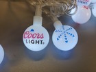 Coors Light Led 12 Bulb 15ft String Lights Breweriana Beer Bar Party Decor