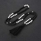 108 Mala Beads 8mm Natural Bracelet Healing Gemstone Yoga Meditation Hand Knotte