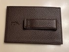 Ralph Lauren Men s Leather Card Holder Dark Brown Card Slots Money Clip