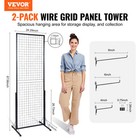Vevor 2  X 5 6  Grid Wall Panels Tower 2 Packs Wire Gridwall Display Racks
