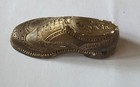 Thom Mcan Salesman Sample Miniature Wingtip Shoe Gold Tone 3 25  Vintage