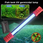 13w Fish Tank Germicidal Uv Light Pond Aquarium Submersible Clean Lamp W  Timer