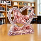 Personalized Mom Heart Hands Acrylic Plaque Custom Names Sentimental Gift For He