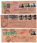 Egypt 1940-1950 Collection Of 35 Parcel Postal Receipts Franked With High Values
