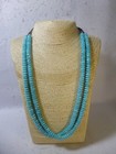 Multi Strand Turquoise  And Shell Heishi Bead Native American Southwest Necklace