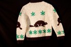 Vintage Child s Hand-knit Cowichan Wool Sweater Beaver Design