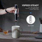 Electric Milk Frother Rechargeable Handheld Foam Maker Coffee Latte Whisk Mixer