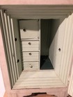 Antique Industrial Steel Combination Safe On Casters W Interior Lock Boxes