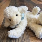 Vtg Russ Berrie Muttons Lamb Plush Set Blue   Pink Bows Stuffed Animal Lot 2