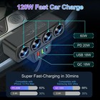 Car Cigarette Lighter 12v-24v 4 Way Socket Splitter Usb Pd Charger Power Adapter