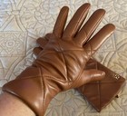 Cole Haan Women s Leather Gloves Size L Color Tan Retail  98