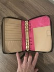 Kate Spade Black Leather Wellesley Personal Zip Around Agenda Planner   Wallet