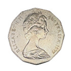 Australia 1977 Silver Jubilee 50 Cent Commemorative Copper-nickel Km 70