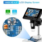 Elikliv Digital Microscope 1000x 4 3   Lcd Coin Microscope With Screen Usb Hd