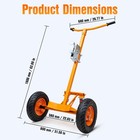 55 Gallon Drum Dolly Cart 1000lb Capacity 16 Inch Pneumatic Wheels Yellow