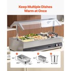 Commercial Soup Warmer Soup Station With Cover 2-pot   6-pan Soup Kettle Warmer