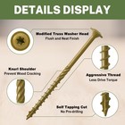 Lag Screws 4 Inch  Structural Wood Screw  14 X 4  50-pcs Heavy Duty Construct   