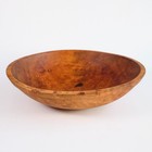 Antique Birdseye Maple Hand Turned Wood Bowl   Vintage Handmade Primitive