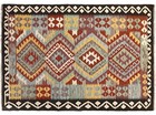 Wool Area Afghan Modern Handmade Chobi Kilim Rug By Afghan Artisan 193x120cm