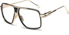 Designer Oversized Square Pilot Sunglasses Metal Bar Retro Men Women Fashion New