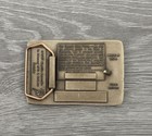 San Quentin State Prison Bronze Belt Buckle 1987 Pigville Artworks Pre-owned