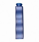 Vintage Frosted Blue Wavy Glass Vase   Sculptural Art Glass Decor