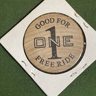 Florida Token Society 25th Anniversary Free Ride Wooden Nickel Steve Ratliff