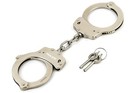 Police Handcuffs Double Lock Heavy Duty Metal Steel Professional Silver