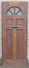 32 x80 x1 75  Vintage Antique Solid Wood Wooden Exterior Entry Door Window Glass