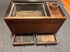 Vintage Japanese Wooden Hibachi Tea Ceremony Konro Charcoal Brazier Showa Decor