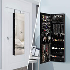 Wall Door Mounted Jewelry Armoire Cabinet With 47 5  H Full Length Mirror  2 Led