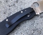Black Titanium Deep Carry Pocket Clip For Spyderco Military Knife - Right Hand