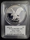 2025-w Proof Silver Eagle Pcgs Pr70 Dcam First Day Issue Donald Trump Signed