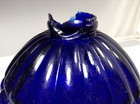 Lightening Rod Glass Ball Cobalt Blue Weathervane Damaged  3