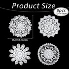 8 Pcs Crochet Lace Doilies For Tables White Round Lace Doilies 6 Inch
