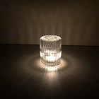 Vintage Fairy Lamp Fairy Light Clear Ribbed Glass Art Deco Candle Holder