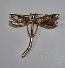 Sparkling Red Rhinestone Dragonfly Brooch
