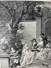 Vintage 1895 Antique Print The Minuet Photogravure Original By Eugen Klimsch