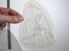 Vtg 1960s 1970s Tattoo Flash Acetate Stencil Penetrating Gaze Reaper Signed Rep2