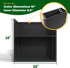 24 lx10 wx24 h Galvanized Steel Planter Box Black Metal Garden Planter Outdoors